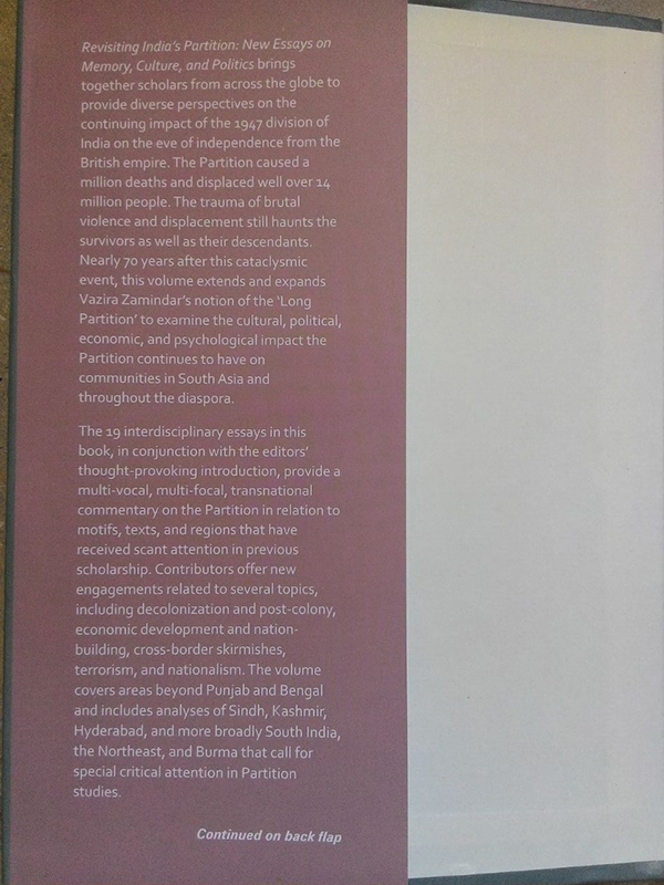 Revisiting India's Partition — inside pages