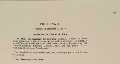 JIMMY ENGINEER'S A MEMORABLE VISIT TO PARLIAMENT HOUSE IN OTTAWA, CANADA